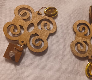 Handpainted Adinkra symbol Earrings Kargo Fresh