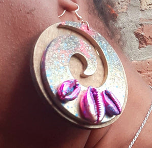 Handpainted Adinkra symbol Earrings Kargo Fresh