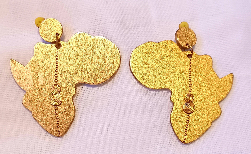 Handpainted Africa Clip on earrings Kargo Fresh