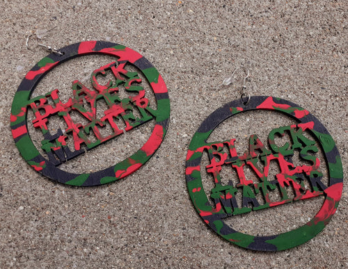 Handpainted Afrocentric Black Lives Matter Earrings Kargo Fresh