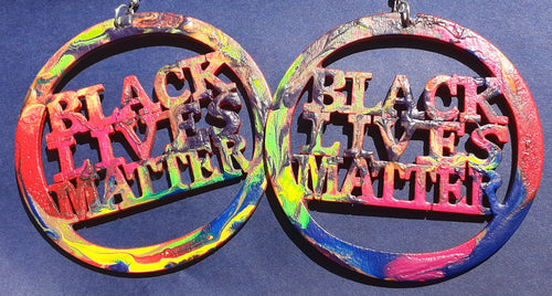 Handpainted Afrocentric Black Lives Matter Earrings Kargo Fresh