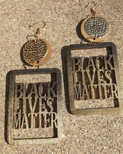 Load image into Gallery viewer, Handpainted Afrocentric Black Lives Matter Earrings Kargo Fresh
