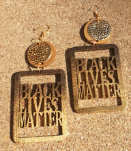 Load image into Gallery viewer, Handpainted Afrocentric Black Lives Matter Earrings Kargo Fresh
