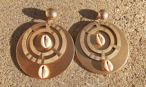 Handpainted Afrocentric Wooden clip on Earrings Kargo Fresh