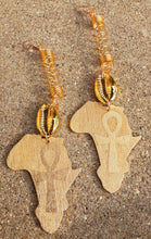 Load image into Gallery viewer, Handpainted Ankh &amp; Africa Earrings Kargo Fresh
