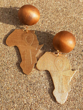 Load image into Gallery viewer, Handpainted Ankh &amp; Africa Earrings Kargo Fresh
