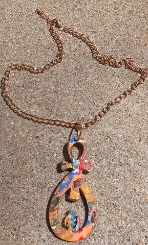 Handpainted Ankh Charm Necklace Kargo Fresh