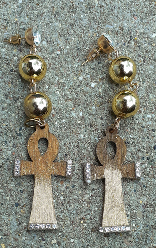 Handpainted Ankh Earrings Kargo Fresh