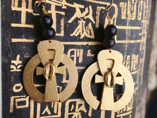 Handpainted Ankh Earrings Kargo Fresh