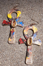 Load image into Gallery viewer, Handpainted Ankh Earrings Kargo Fresh
