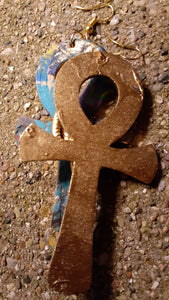 Handpainted Ankh Earrings Kargo Fresh