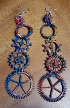 Load image into Gallery viewer, Handpainted Clock Wheel Earrings Kargo Fresh
