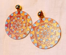 Load image into Gallery viewer, Handpainted Design Wooden Clip on Earrings Kargo Fresh
