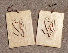 Load image into Gallery viewer, Handpainted Eye of Horus Wood Earrings Kargo Fresh
