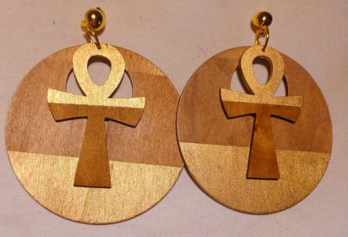 Handpainted Handmade Ankh Clip On Earrings Kargo Fresh