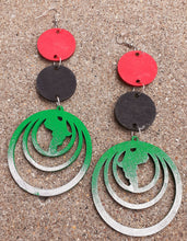 Load image into Gallery viewer, Handpainted Pan African AFRICA RBG Earrings Kargo Fresh
