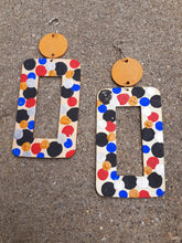 Load image into Gallery viewer, Handpainted Polka Dot Wooden Earrings Kargo Fresh
