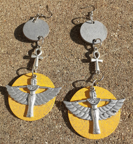 Handpainted Queen ISIS Earrings Kargo Fresh