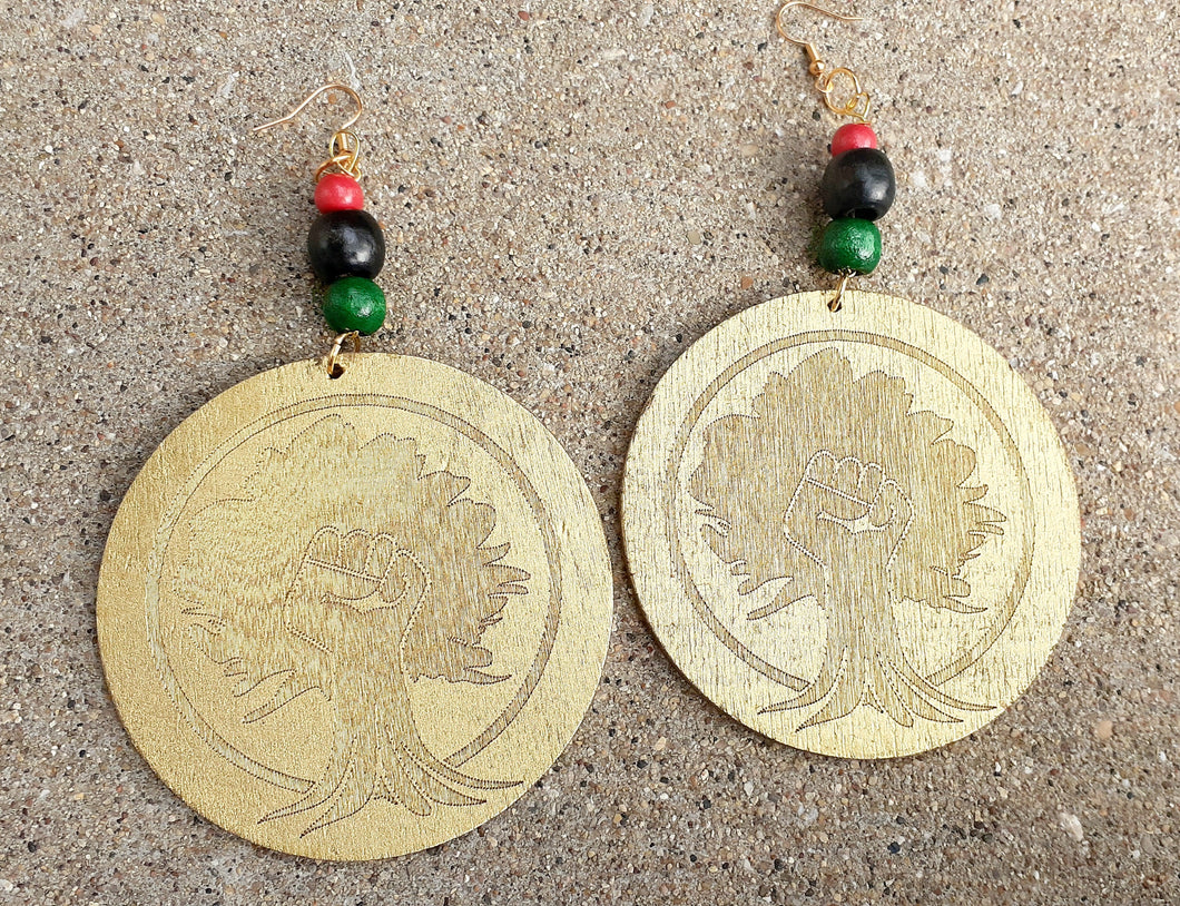 Handpainted RBG Pan African Earrings Kargo Fresh