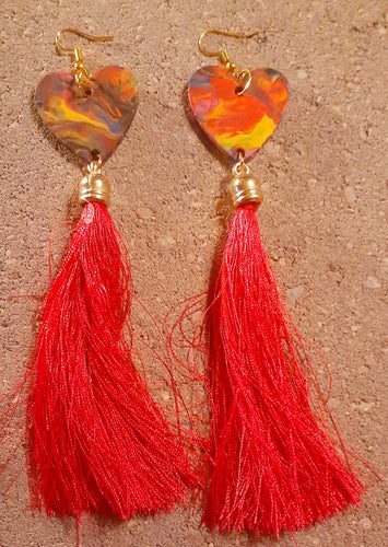 Handpainted Tassel Dangle Earrings Kargo Fresh