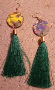 Handpainted Tassel Dangle Earrings Kargo Fresh