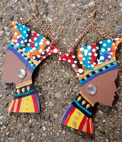 Handpainted Urban Queen  Earrings Kargo Fresh