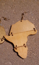 Load image into Gallery viewer, Handpainted Wooden Africa Earrings Kargo Fresh
