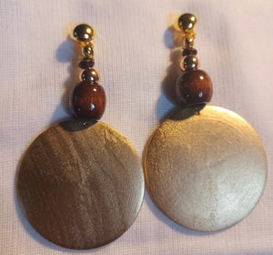 Handpainted Wooden Clip on Earrings Kargo Fresh