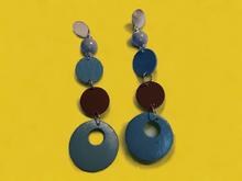 Load image into Gallery viewer, Handpainted handmade wooden hoop earrings Kargo Fresh
