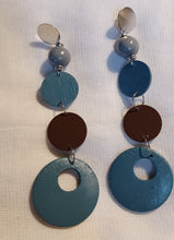 Load image into Gallery viewer, Handpainted handmade wooden hoop earrings Kargo Fresh
