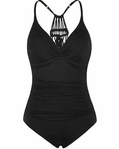 Hior Macrame Back Black 1 piece Swimsuit Size 8 Kargo Fresh