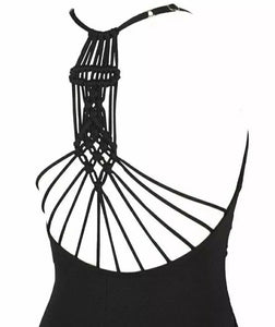 Hior Macrame Back Black 1 piece Swimsuit Size 8 Kargo Fresh