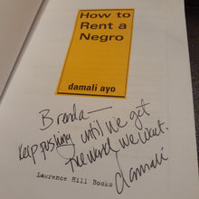 Load image into Gallery viewer, How to Rent A Negro   ; Damali Ayo (SIGNED COPY) Kargo Fresh
