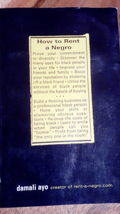 How to Rent A Negro   ; Damali Ayo (SIGNED COPY) Kargo Fresh