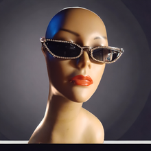 Load image into Gallery viewer, Icy Thin Cat Eye Sunglasses New Black Kargo Fresh
