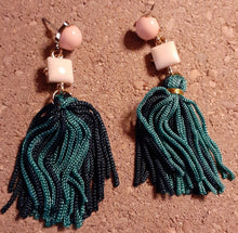 Load image into Gallery viewer, Imported Rayon Tassel and Acrylic Earrings Kargo Fresh
