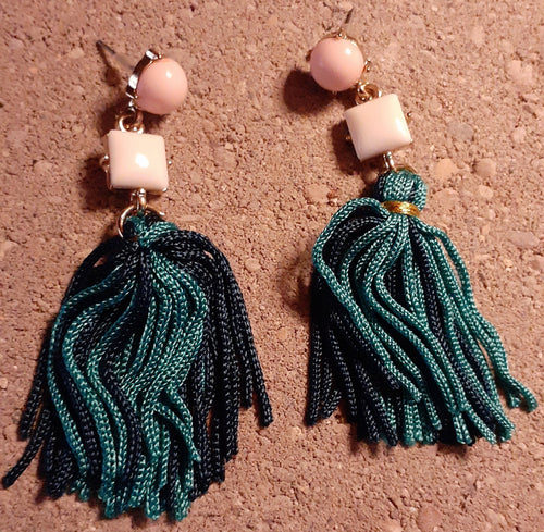 Imported Rayon Tassel and Acrylic Earrings Kargo Fresh