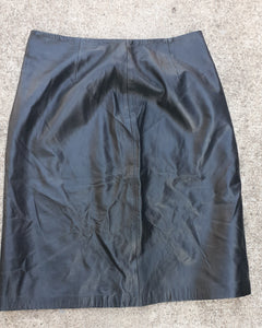 International Concepts Black Leather Skirt Size 12 Kargo Fresh