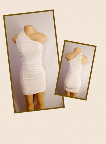 Ivory spandex Mini Dress  Small Kargo Fresh