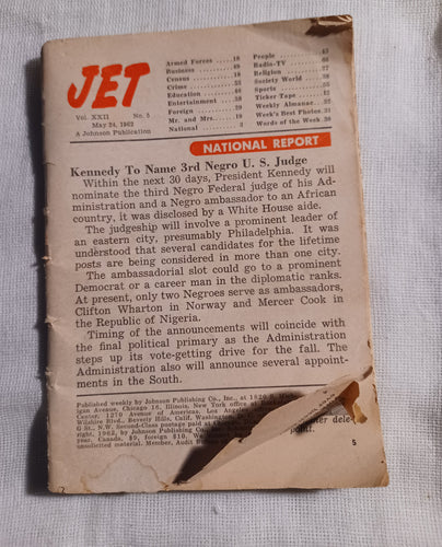 Jet Magazine ; May 24,1962 Kargo Fresh