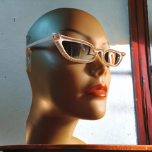 Load image into Gallery viewer, Killer Icy Thin Cat Eye Sunglasses New White Kargo Fresh
