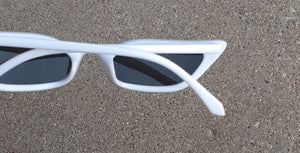 Killer Icy Thin Cat Eye Sunglasses New White Kargo Fresh