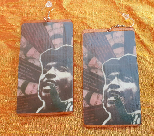 King Fred Hampton Black Panther Party Tribute Earrings Kargo Fresh