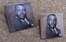 Load image into Gallery viewer, King Marcus Garvey Tribute Wooden Stud Earrings Kargo Fresh
