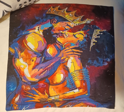 King and Queen Throw Pillow Case Kargo Fresh