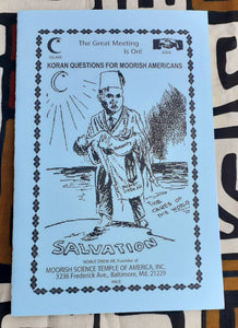 Koran Questions for Moorish Americans ; Nobel Prophet Drew Ali (Black Moorish Science) Kargo Fresh