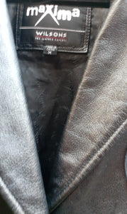 Ladies Distressed Vintage Black Panther Party Leather Jacket Medium Kargo Fresh
