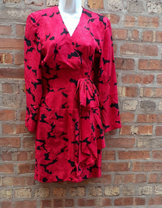 Ladies Vintage 1984 Yves Cossette Silk Mini Dress Size 4 Kargo Fresh