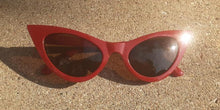 Load image into Gallery viewer, Ladies Vintage Style Red Rock a Billy Cat Eye Sunglasses Kargo Fresh
