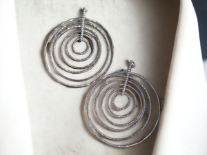 Large Abstract Geometric Hoop Design  Earrings Kargo Fresh